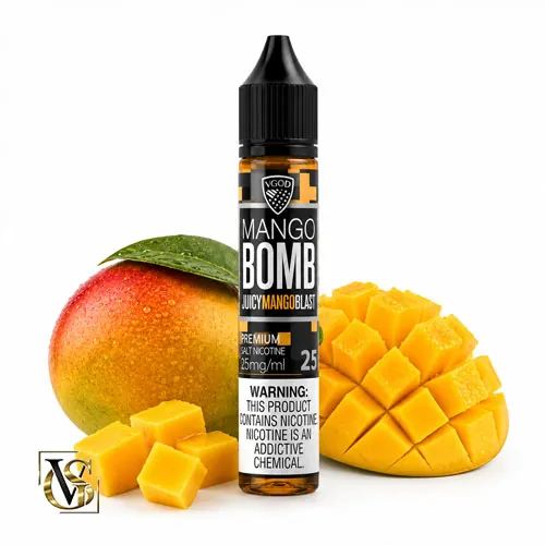 سالت نیکوتین بمب انبه ویگاد | mango bomb vgod 30ml