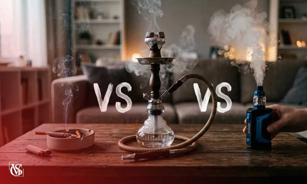 آسیب سیگار بیشتر است یا ویپ یا قلیان